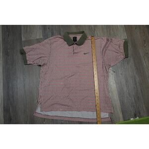 Nike Golf Polo Shirt Men’s XL Red Gray Pattern Short Sleeve Thailand